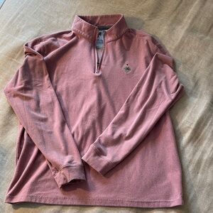 Merion Golf Club Red / Pink Soft Quarter-Zip Pullover